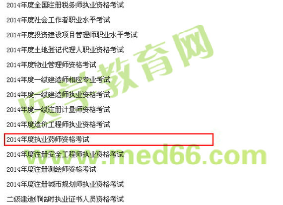 2014年四川執(zhí)業(yè)藥師考試成績查詢?nèi)肟陂_通