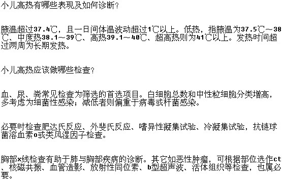 小兒發(fā)燒的癥狀表現(xiàn)及診斷方法有哪些？