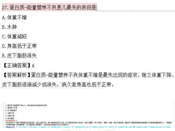 醫(yī)學(xué)教育網(wǎng)課程vs2018年臨床執(zhí)業(yè)醫(yī)師試題圖文對(duì)比第四單元（3）