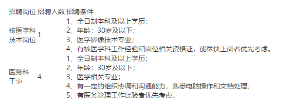 2021年1月份中旬云南省個舊市人民醫(yī)院招聘核醫(yī)學科及醫(yī)務(wù)科干事崗位啦