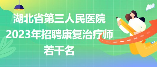 湖北省第三人民醫(yī)院2023年招聘康復治療師若干名