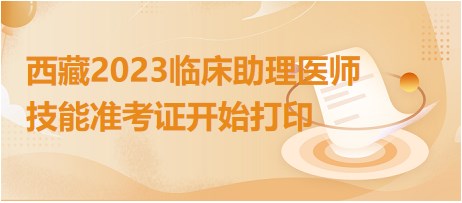 西藏2023臨床助理醫(yī)師技能準(zhǔn)考證打印