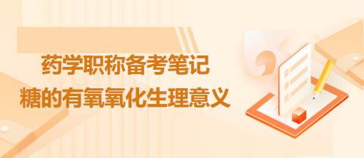 2024藥學職稱考試備考筆記：糖的有氧氧化生理意義