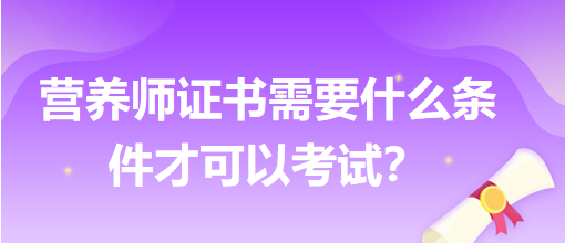 營養(yǎng)師證書需要什么條件才可以考試？