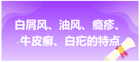 白屑風(fēng)、油風(fēng)、癮疹、牛皮癬、白疕的特點(diǎn)