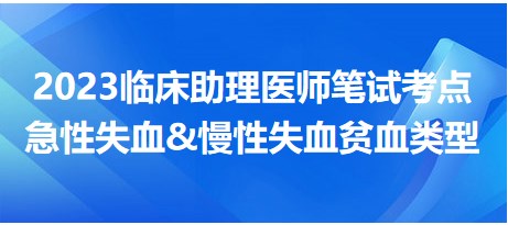 急性失血、慢性失血貧血類型