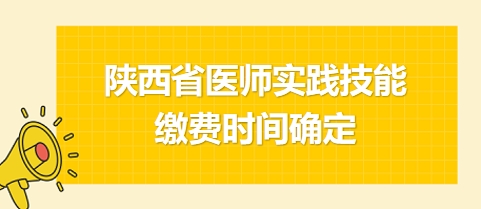 陜西省2024年醫(yī)師實(shí)踐技能繳費(fèi)時(shí)間