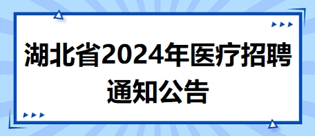 湖北省2024年醫(yī)療招聘通知公告5